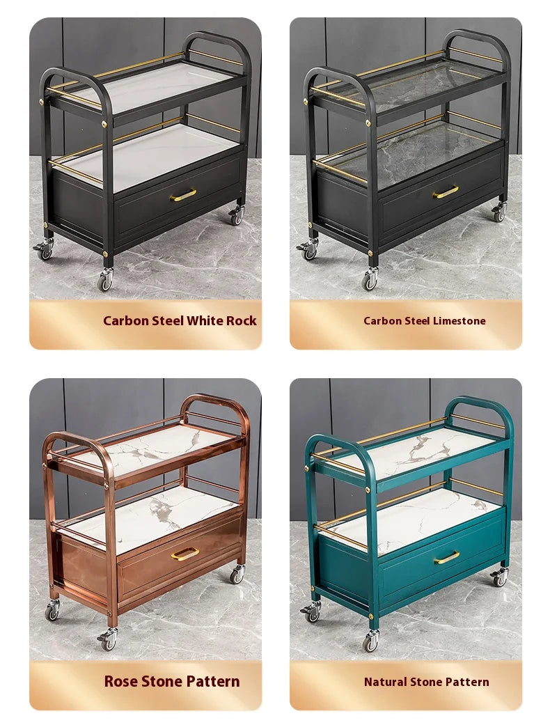Stainless Steel Utility Cart Restaurant Bar and Hotel Dining Wine Cart Second-Hand Mobile Food Delivery Trolley