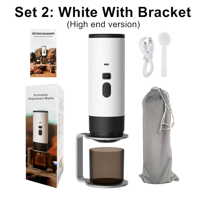 Portable Electric Coffee Maker 3-in-1 Capsule Coffee Grinder Travel Coffee Maker  for Car and Home Camping Campany