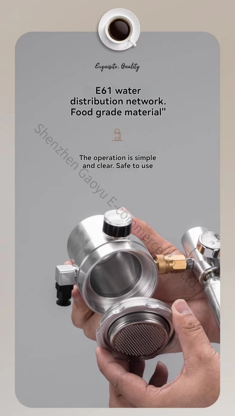 New Portable Manual Espresso Coffee Maker, Mini Air Pump Pneumatic Machine for Camping Office Home, Compact Metal Body