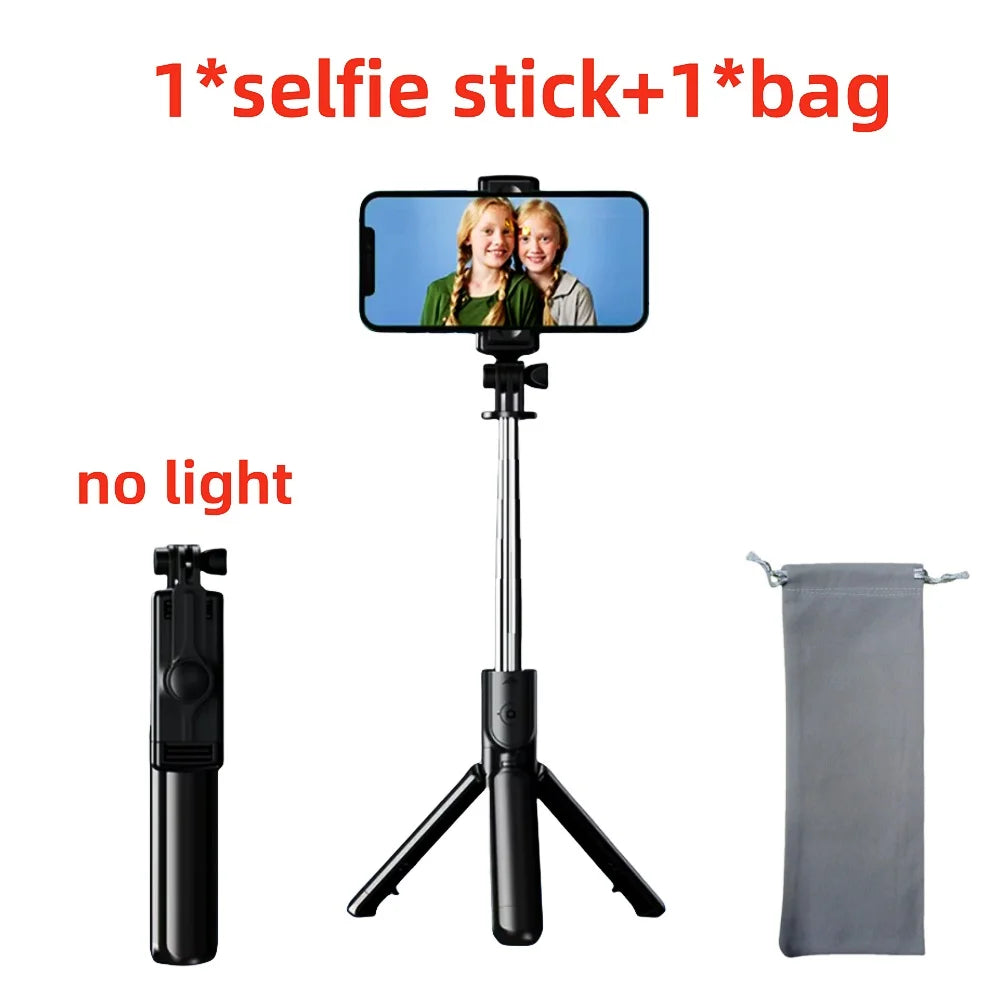MEUYAG 2025 new Expandable Portable Tripod Selfie Stick With Remote With Detachable BT Wireless Remote Compatible for iPhone