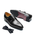 Luxury Men's Business Dress Shoes Genuine Leather Monk Strap Buckle Handmade Italian Brown Black Office Suit Formal Shoes Man