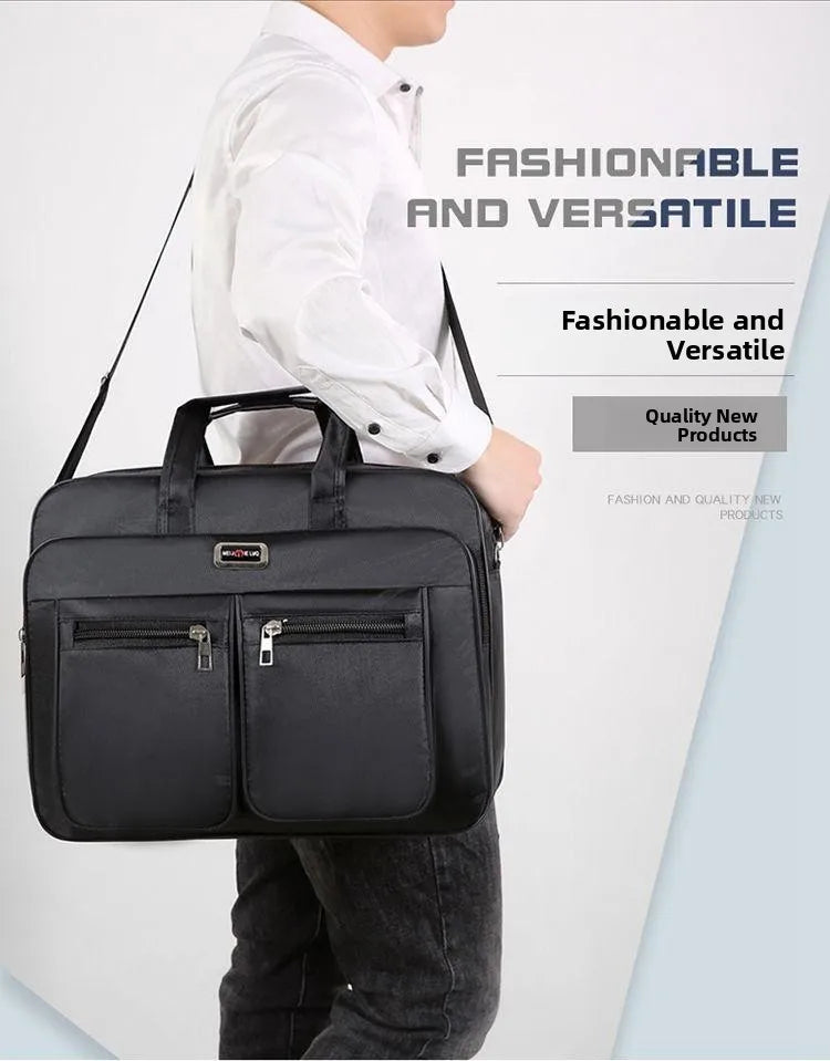Casual Oxford Cloth Men's Shoulder Crossbody Bag Large Capacity Business Travel Handbag Leisure Sports Bag Stylish Durable