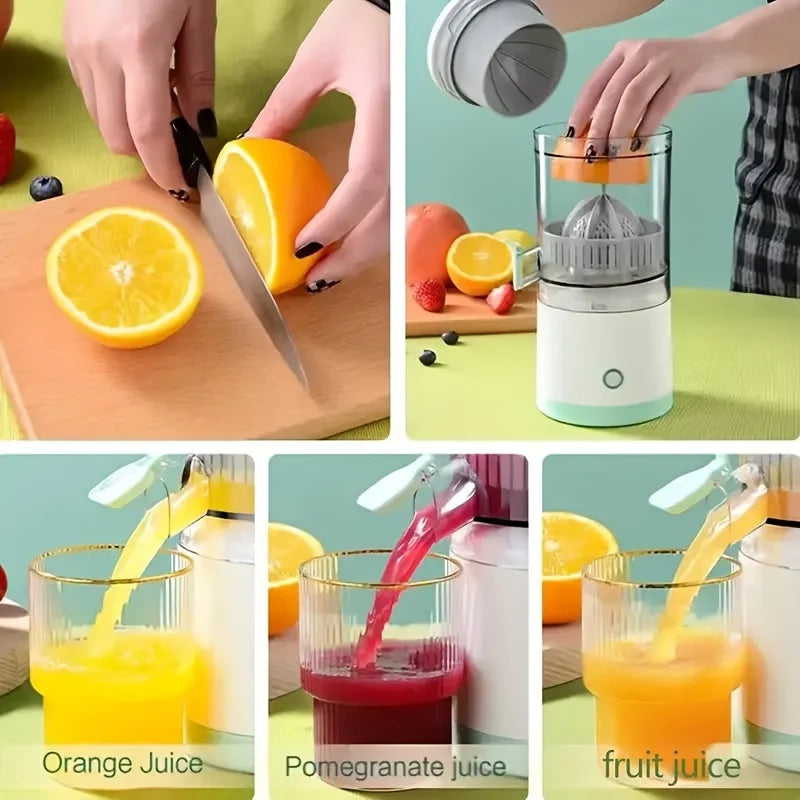 Electric Juicer, Separates Pulp from Juice, Portable Household Orange Juicer, Freshly Squeezed and Ready to Drink, Very Practical