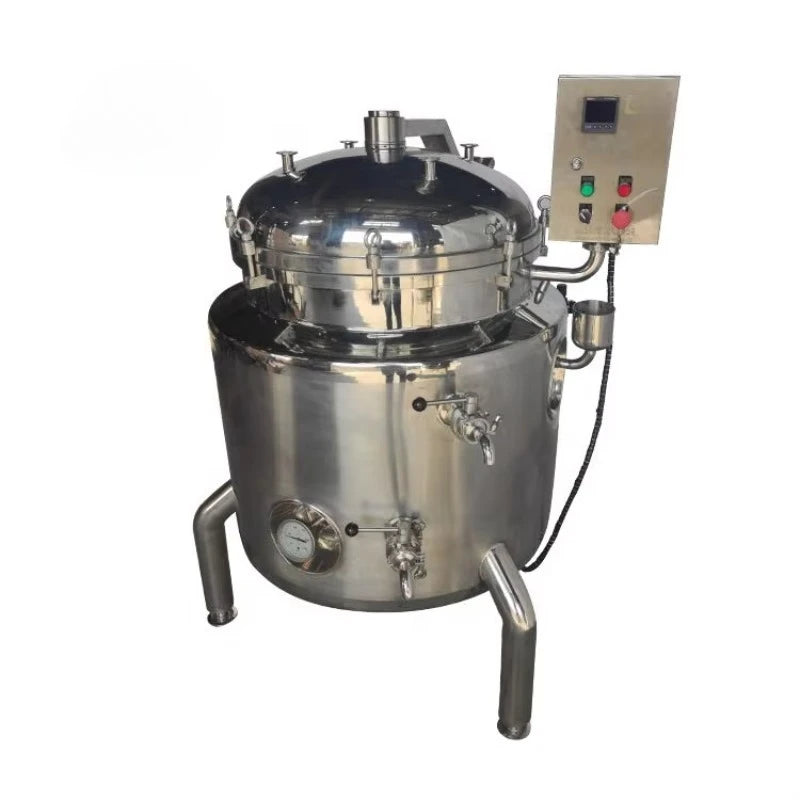Customized Food Grade Stainless Steel Pressure Cooker Cooking Vessels 100liter with Pneumatic Device