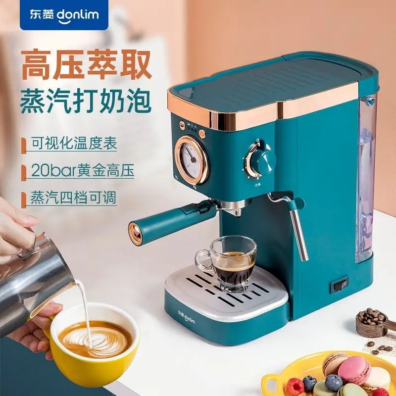 Coffee machine Household Italian high pressure steam beating milk foam grinding beans freshly brewed coffee coffee machine new