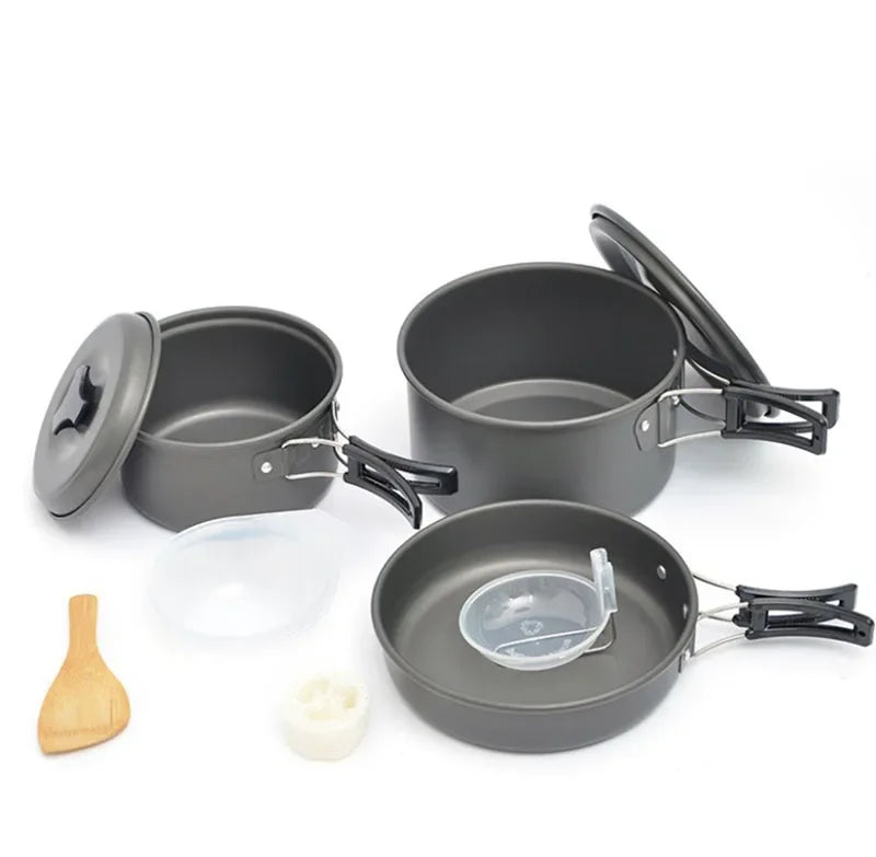 Lightweight and Portable Camping Cookware Set, Pot and Pan with Carrying Bag, Perfect for Outdoor Camping