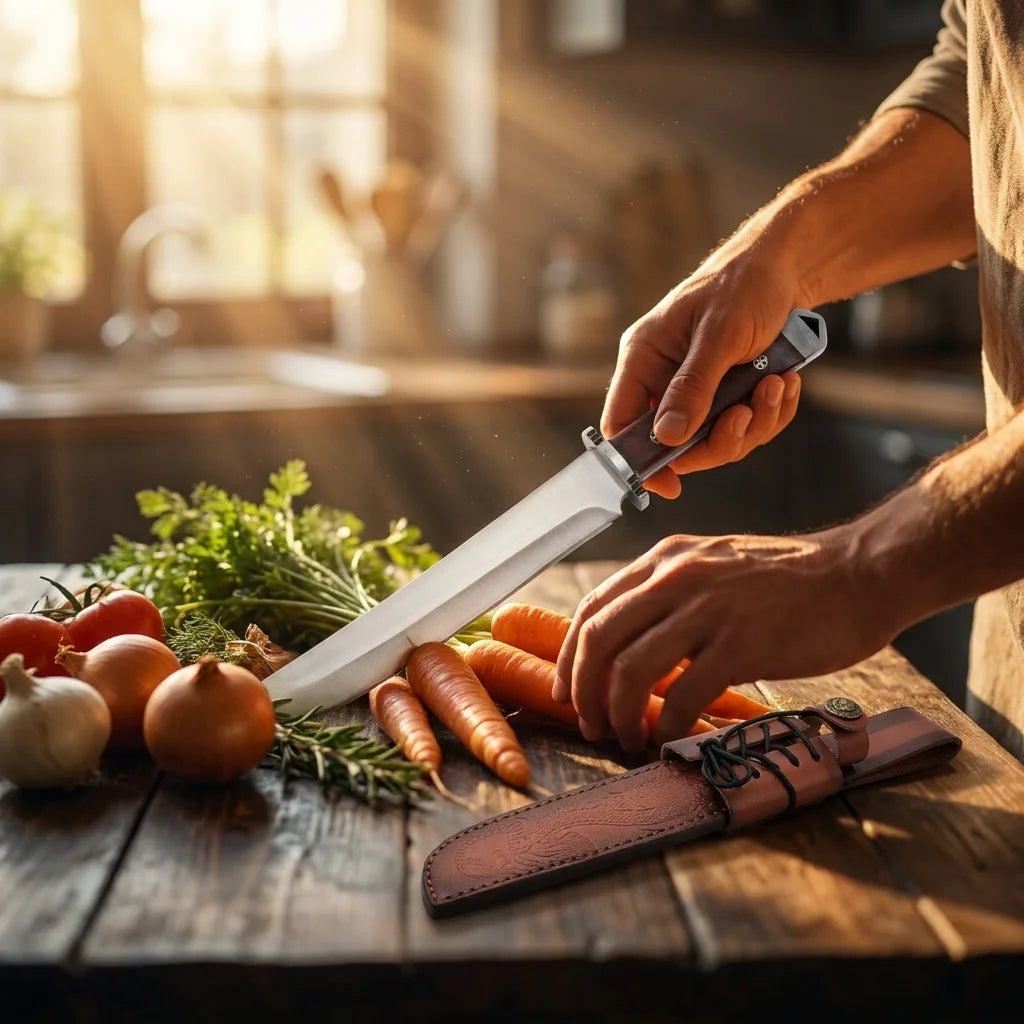 1 piece Butcher Chopping Knife  High Hardness Stainless Steel Kitchen Knife with Wood Handle Meat Cleaver Utility Cooking Knife