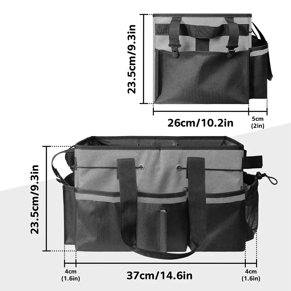 Large Cleaning Supplies Organizer with Handle Kitchen Cleaning Supplies Storage Bag Detachable Divider for Cleaners Housekeepers