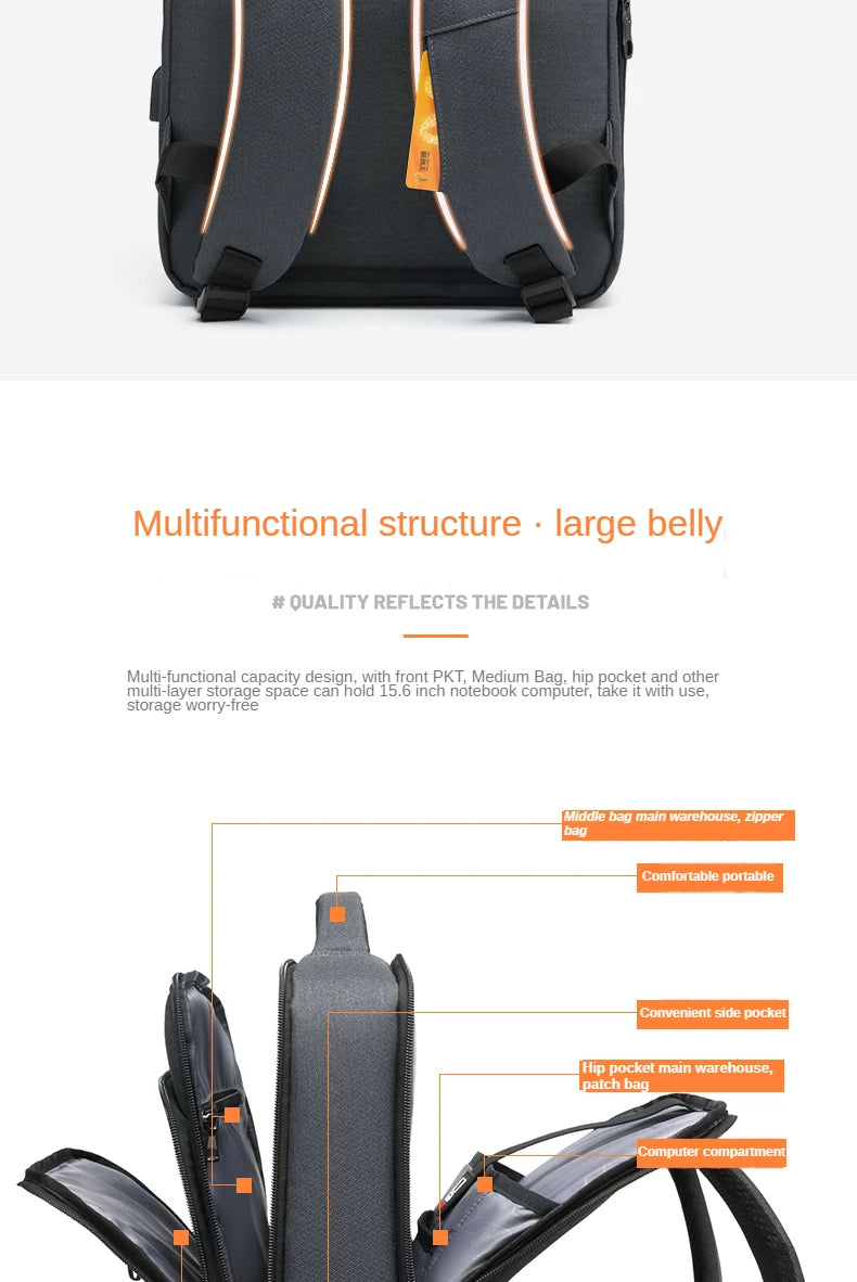 GOLF backpack men's high-capacity business backpack 2024 new business travel computer travel bag for college students