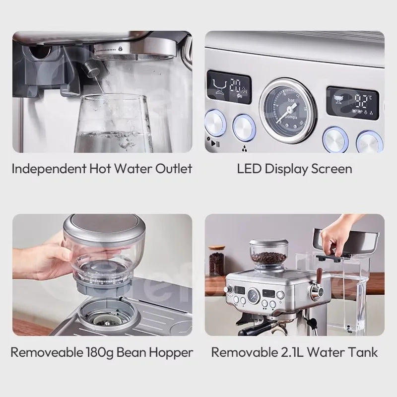 Bean to Cup Professional Barista Coffee Maker Machine Espresso Coffee Machine Best with Grinder