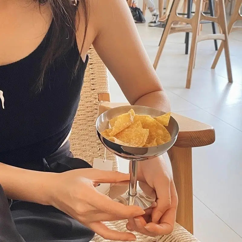 Stainless Steel Dessert Cups，Luxury Ice Cream Cup High Footed Yogurt Dessert Cup，Serving Plates，Fruit Bowl Cake Dish