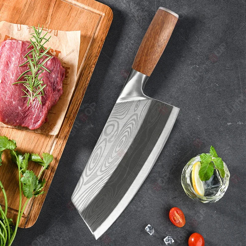 7.8inch Kitchen Knife Multifunctional Effort Saving Knives Household Chopping Knife Meat Cleaver Butcher Knife Kitchen Supplies