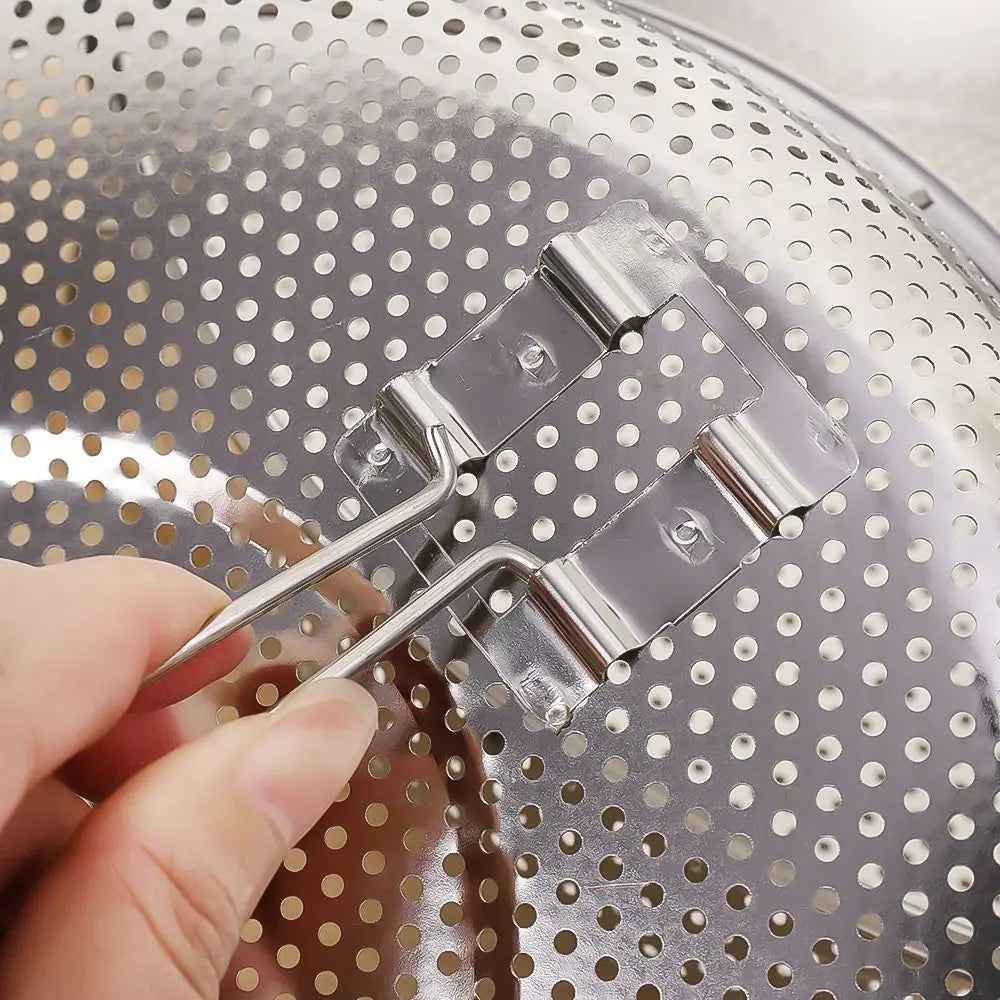 Stainless Steel Steamer Foldable Steam Cooking Utensil Steaming Tray with Handle Steaming Grid Cookware