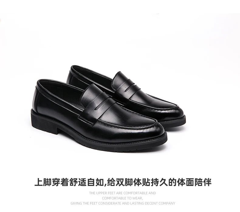 Men's Dress Shoes Formal Office Leather Brogues Shoes Male High Quality Casual Business Shoes Men Social Leather Loafers For Man