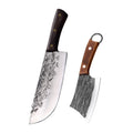 Hand Forged Knife High Carbon Butcher Knives Multifucntional Kitchen Meat Cutting Stainless Steel Wood Handle BBQ Cooking Knife