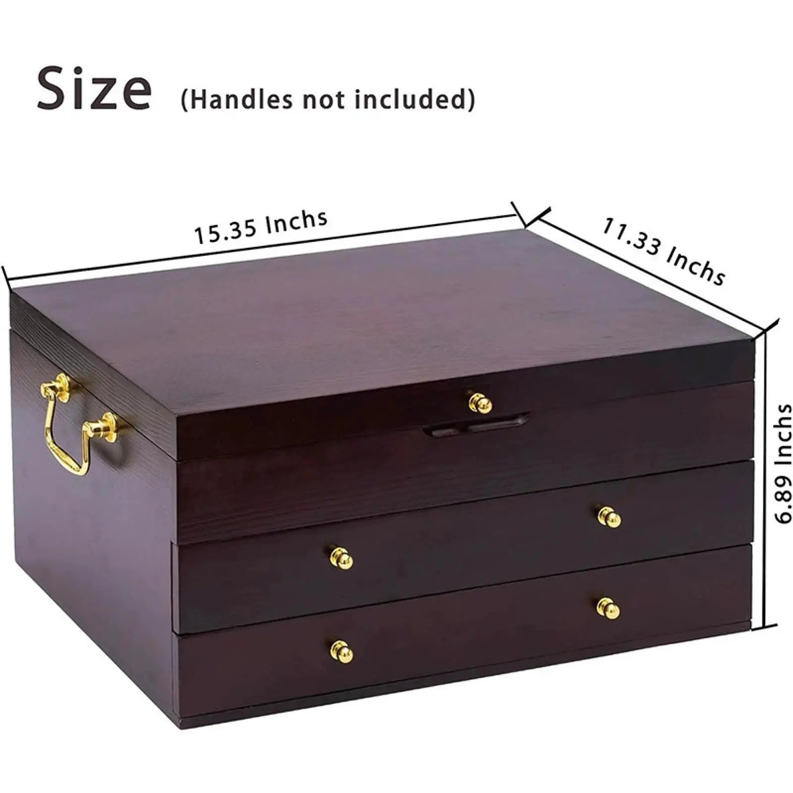 Silverware Storage Box Utensil Case Gifts Felt Lined Versatile with Lid Organizer Flatware Storage Box for Restaurant Home