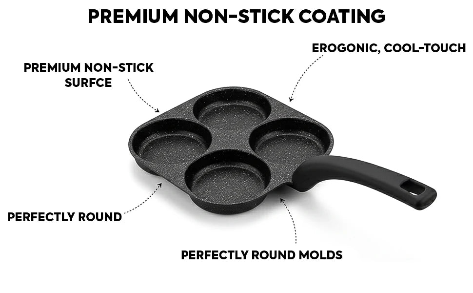 Egg Pan Nonstick and Egg Frying Pan Versatile Breakfast Skillet for Eggs Pancakes Plett with Gas Stove and Induction Cooktop
