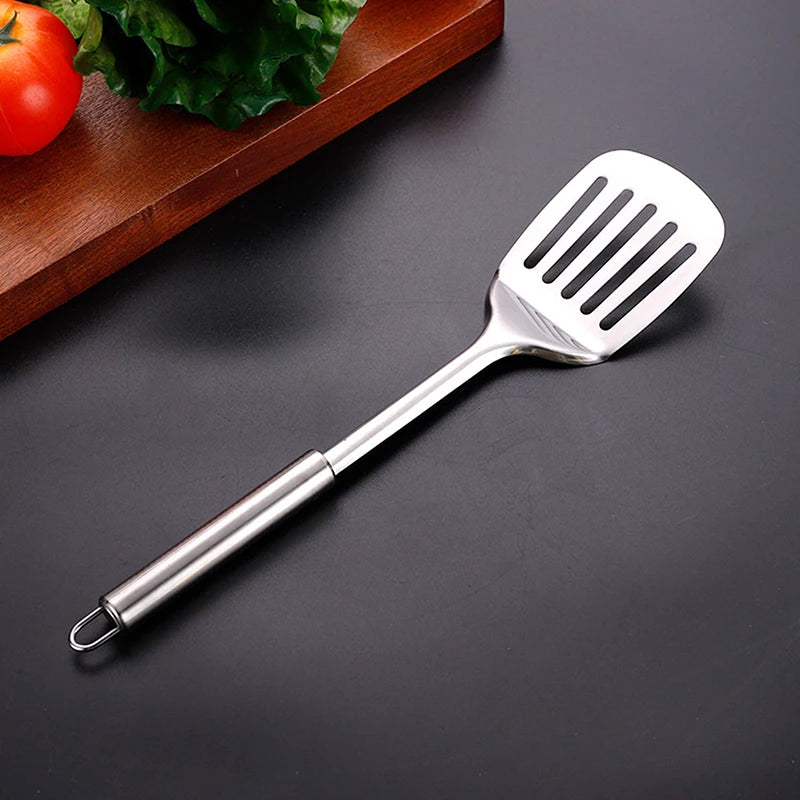 Stainless Steel Slotted Turner Kitchen Cooking Spatula Saute Steak Burger Butter Tool Kitchen Utensils Cookware