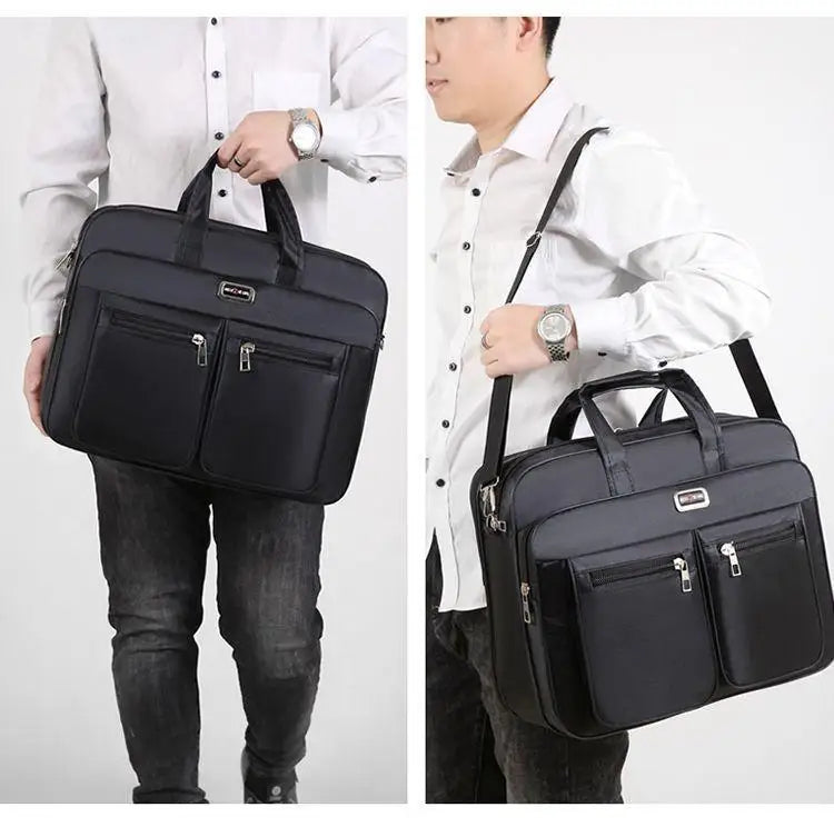 Casual Oxford Cloth Men's Shoulder Crossbody Bag Large Capacity Business Travel Handbag Leisure Sports Bag Stylish Durable
