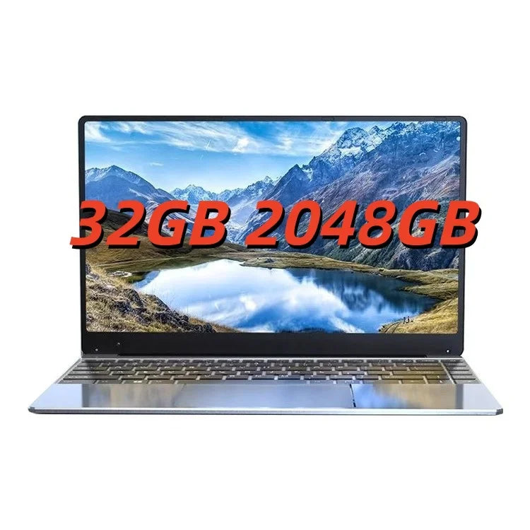 Fine 14.1'' Laptop with Intel 4405U,120Hz FHD IPS Screen,32GB RAM,2TB SSD,5000mAh Backlit Keyboard