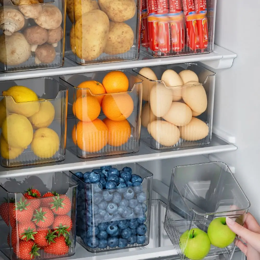 Multifunctional Refrigerator Side Door Storage Box Kitchen Organizer Fresh Preservation Storage Box Food Classification Shelf