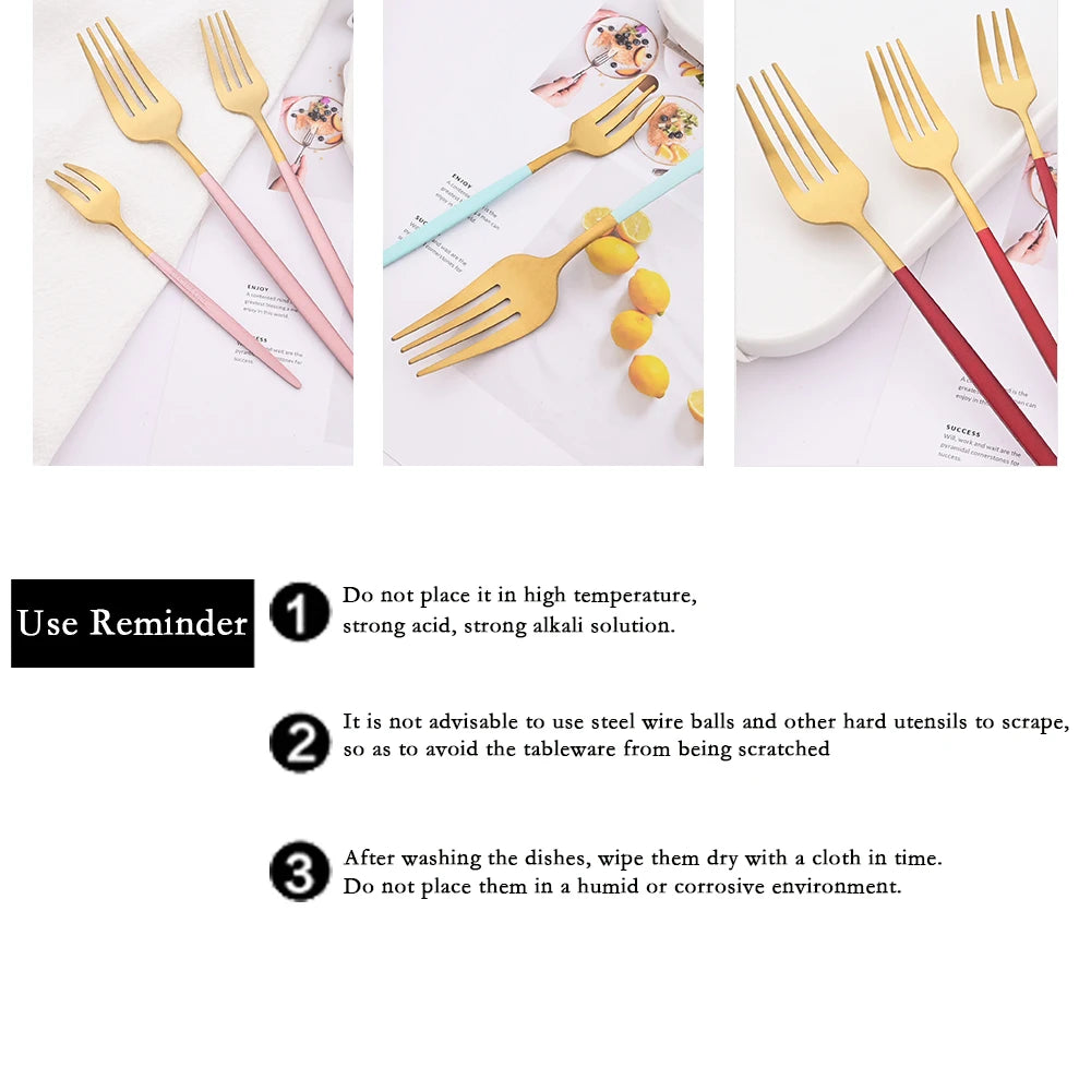 30Pcs Blue Silver Dinnerware Set Dinner Knife Fork Tea Spoon Cutlery Set Stainless Steel Tableware Western Home Kitchen Flatware