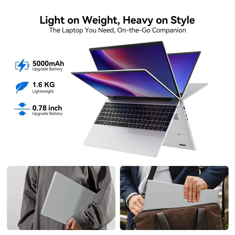 15.6" Laptop with 120Hz IPS Display, Intel N95, 32GB RAM, 2TB Fast SSD, Backlit Keyboard & Long Lasting Battery