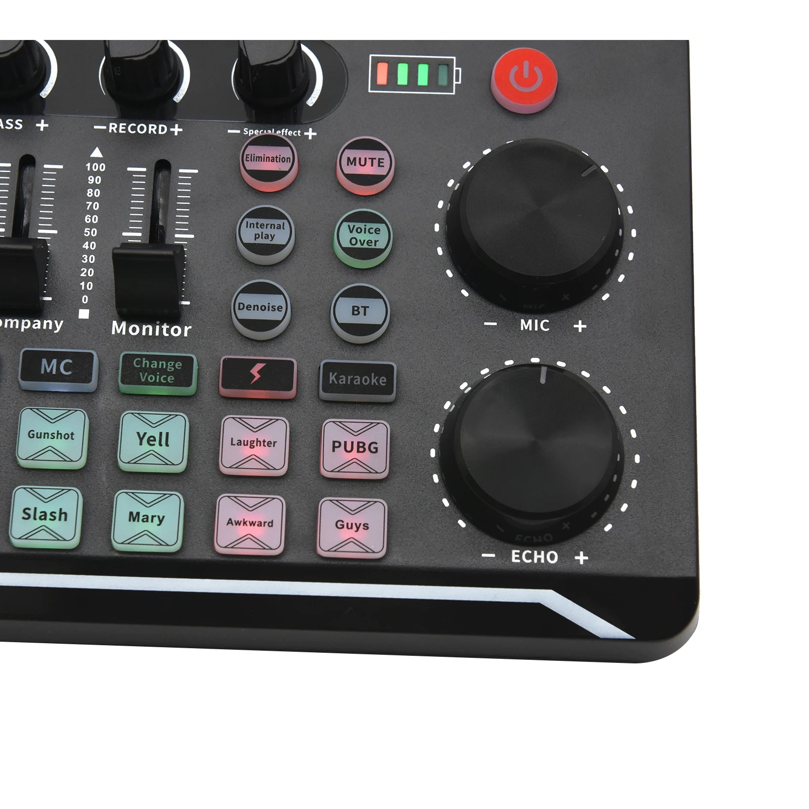 Live Sound Card Audio Mixer With Interface DJ Mixer Effects Voice Changer Bluetooth-compatible Mixer For Live Streaming Singing