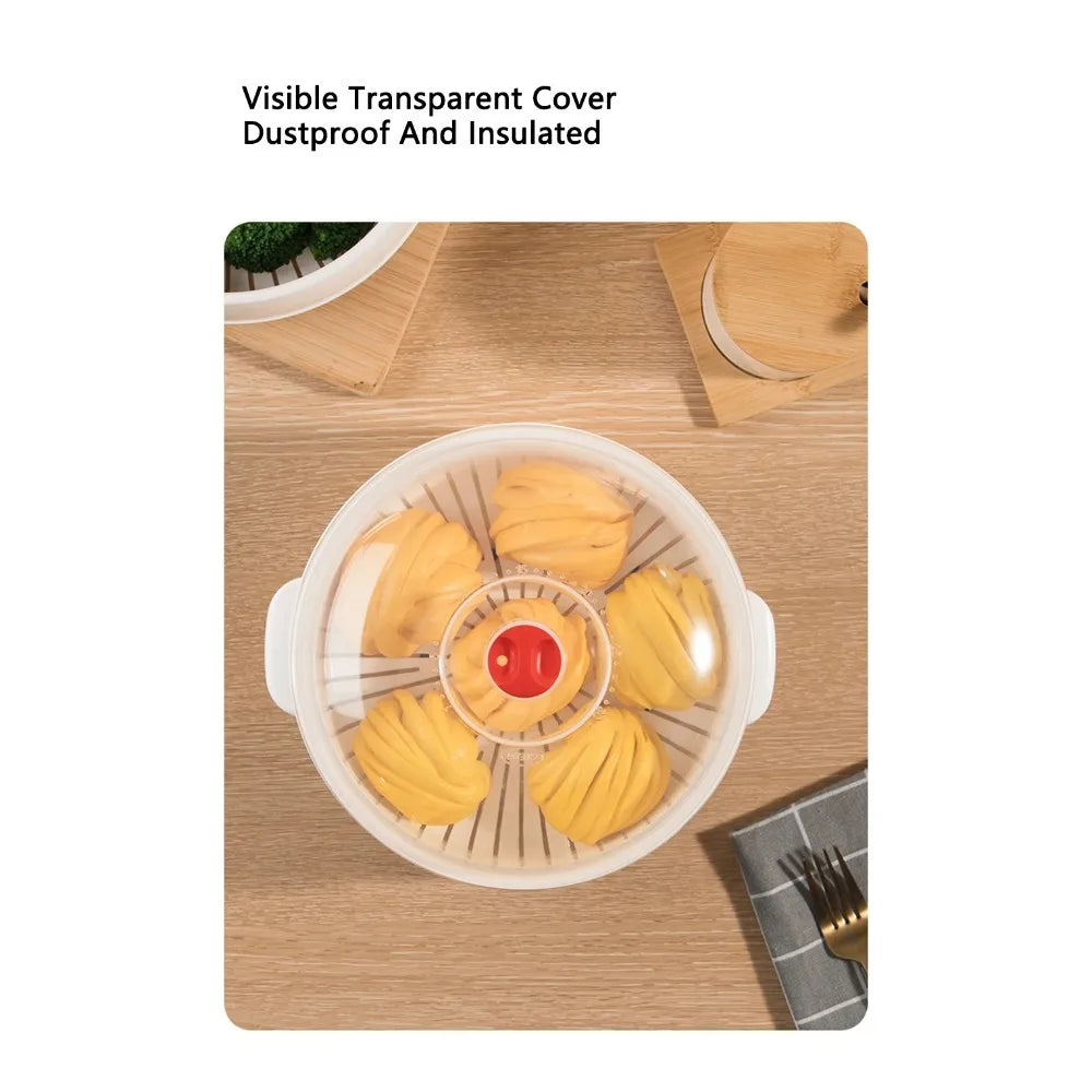 Microwave Heating Steamer Household Large Capacity Steamer Kitchen Steamer Box Steamer Rack Can Exhaust Steam
