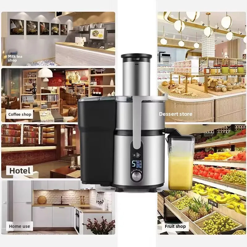 Juicer Machine, 1250W High-Speed Blender for Fruits/Vegetables, BPA-Free 304 Stainless Steel, Easy Clean & Quiet, Household