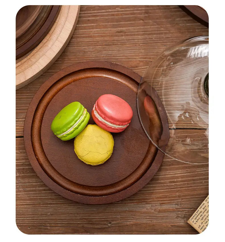 Cake Display Stand Fruit Plate with Cover Food Glass Cover Transparent Display Cake Plate Desserts Dish Cutlery Kitchen Utensils