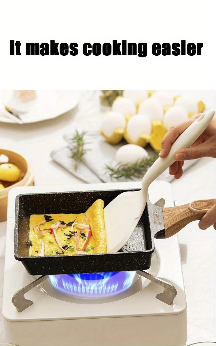 1 Pieces，Silicone Spatula，Tamagoyaki Spatula，Heat-resistant Egg Spatula，Non-Stick Cooking Spatula，Silicone Kitchen Turner，Very s