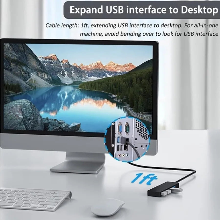 4 Port USB 3.0 Hub USB HUB Multi USB Splitter Adapter for Xiaomi Lenovo Macbook Pro 13 15 Air Pro PC Computer Accessories