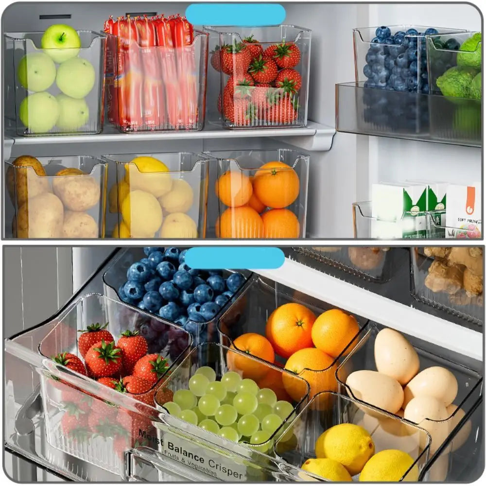 Multifunctional Refrigerator Side Door Storage Box Kitchen Organizer Fresh Preservation Storage Box Food Classification Shelf