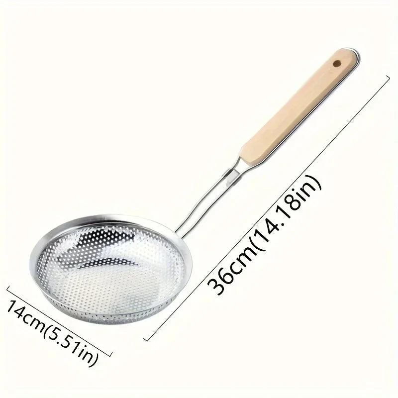 New Stainless Steel Serving Spoon Restaurant Public Use Filtering Soup Rice Ladle Large Size Silver Tone Kitchen Utensil Set