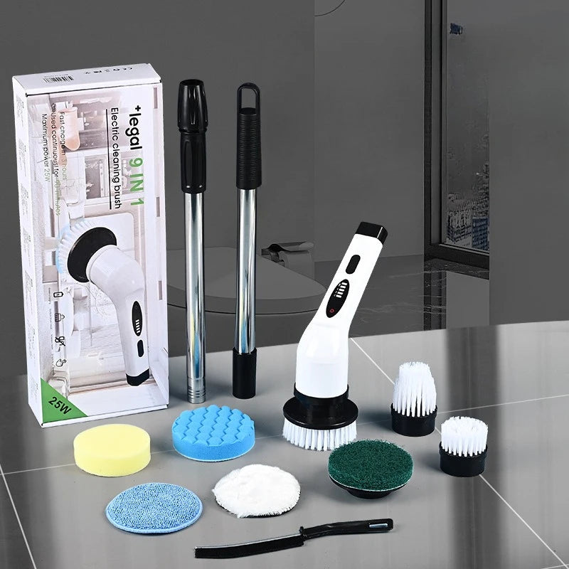 Kitchen and Bathroom Electric Cleaning Brush Charge Gadgets Products Supplies Household Tools Accessories Merchandises Home