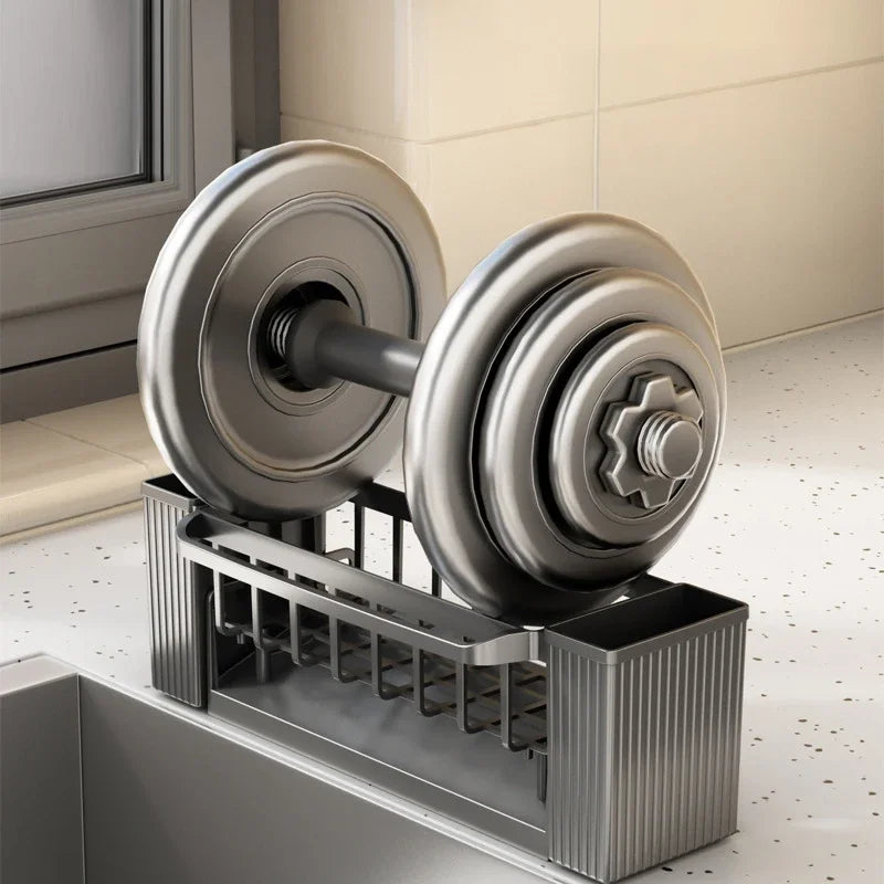 Kitchen Cleaning Tools Storage Rack Cleaning Sponge Cleaner Drainage Rack Plastic Multifunctional Dishcloth Rod Cutlery Holder