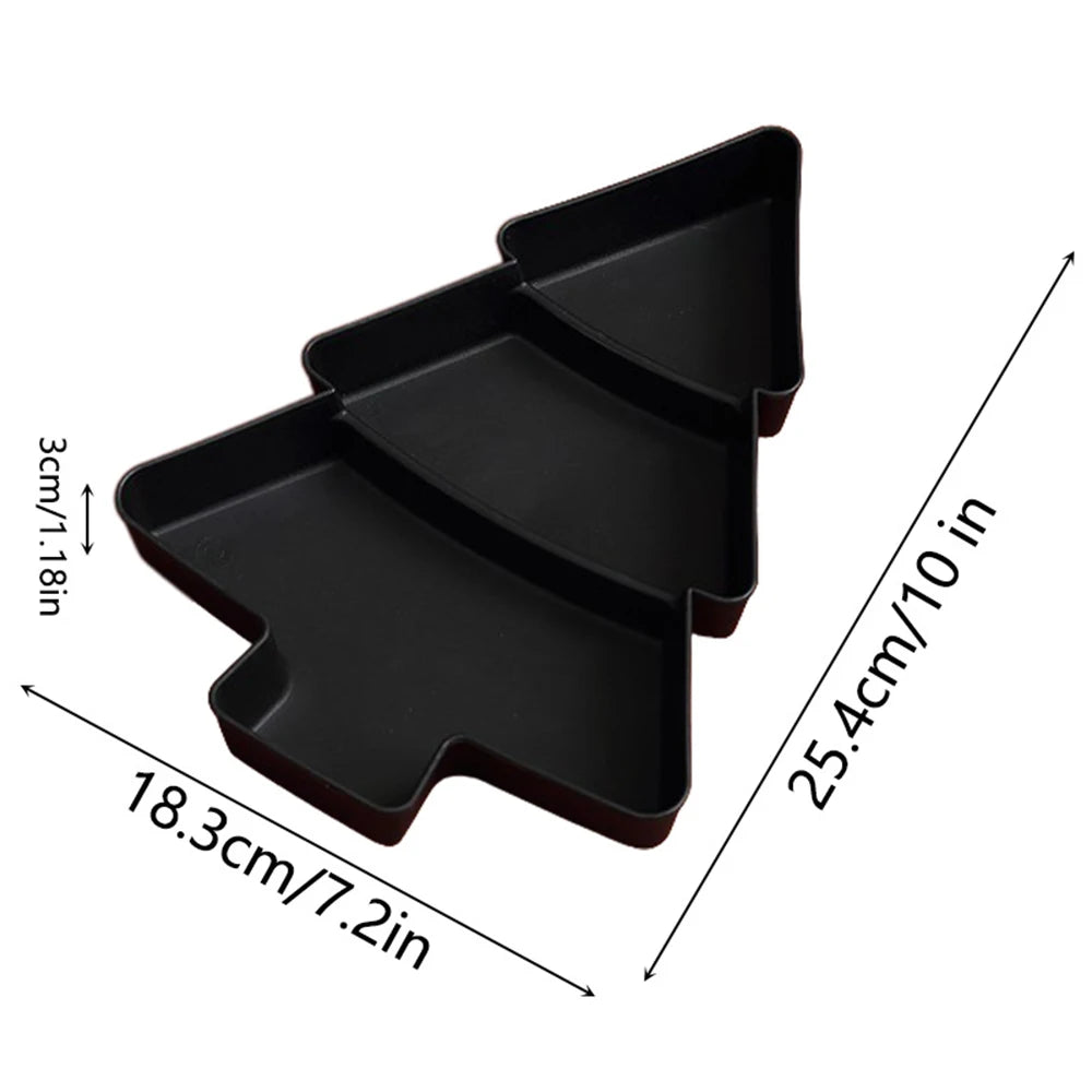 Christmas Dish Christmas Tree Shape Plate Sushi Candy Snack Dessert Serving Dish Bowl Breakfast Tray Christmas Decoration