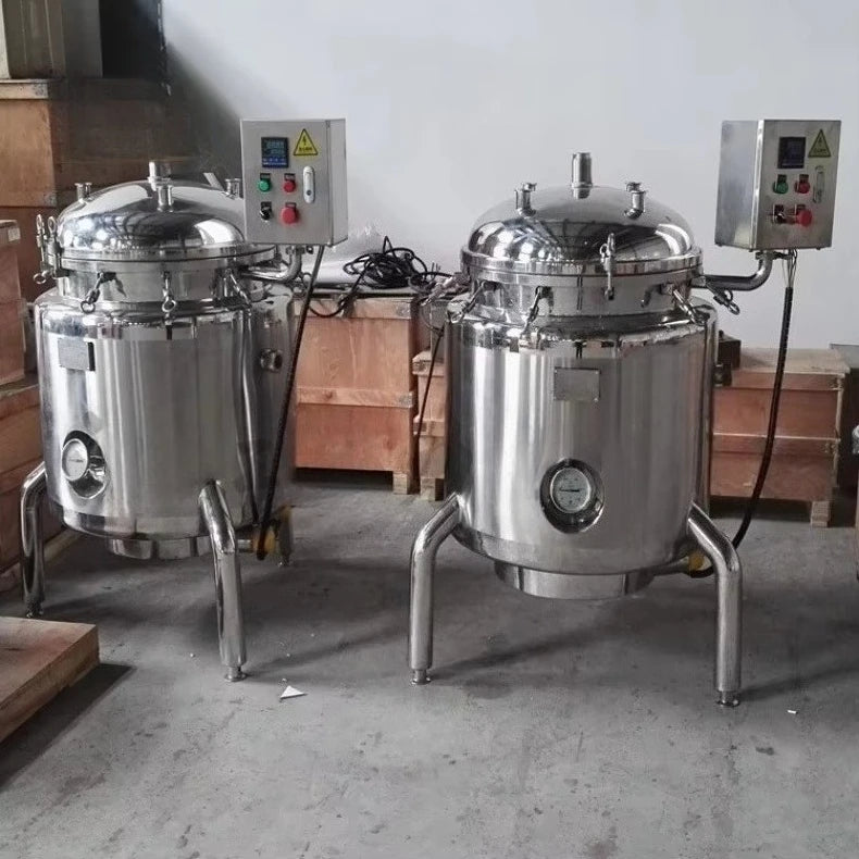 Customized Food Grade Stainless Steel Pressure Cooker Cooking Vessels 100liter with Pneumatic Device
