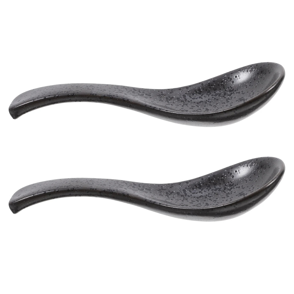 Small Ceramic Spoons Japanese Retro Style Soup Spoon Asian Tableware Porcelain Dessert Tea Spoon Ramen Noodle Spoon Kitchen