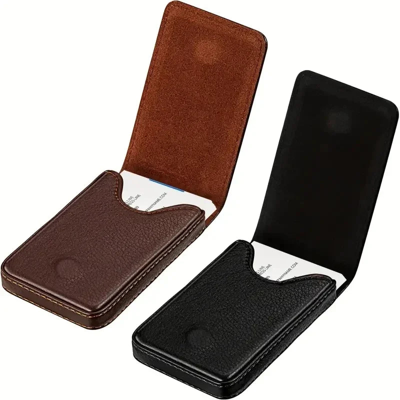 Vertical Version PU Leather Business Card Case Business Card Holder Pocket Business Office Name Card Holder With Magnetic Shut