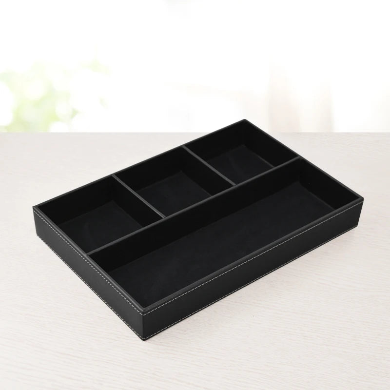 High-End Business Leather Office Supplies Set, Pen Holder, Desktop File Cabinet, Desktop Storage Box