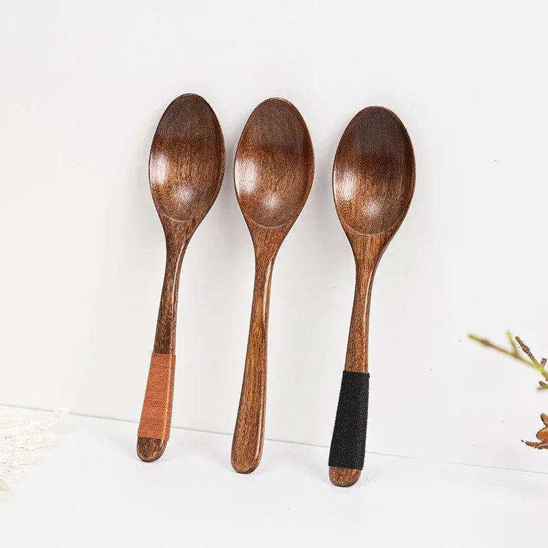 Spoon Wooden Spoons for Cooking Utensil Ice Cream Coffee Tea Soup Spoon Dinner Tableware Kitchen Teaspoon Catering Supplies