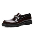 Men's Business Formal Leather Shoes Man Casual Leather Shoes Loafers Casual Business Wedding Shoes for Men Round Toe Slip-On