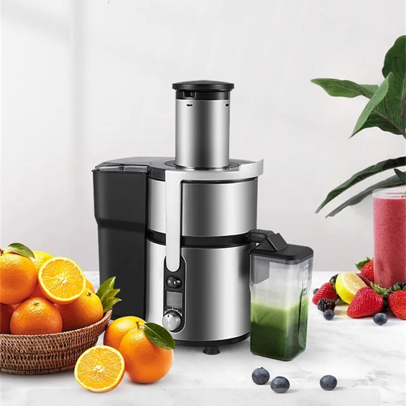 Juicer Machine, 1250W High-Speed Blender for Fruits/Vegetables, BPA-Free 304 Stainless Steel, Easy Clean & Quiet, Household