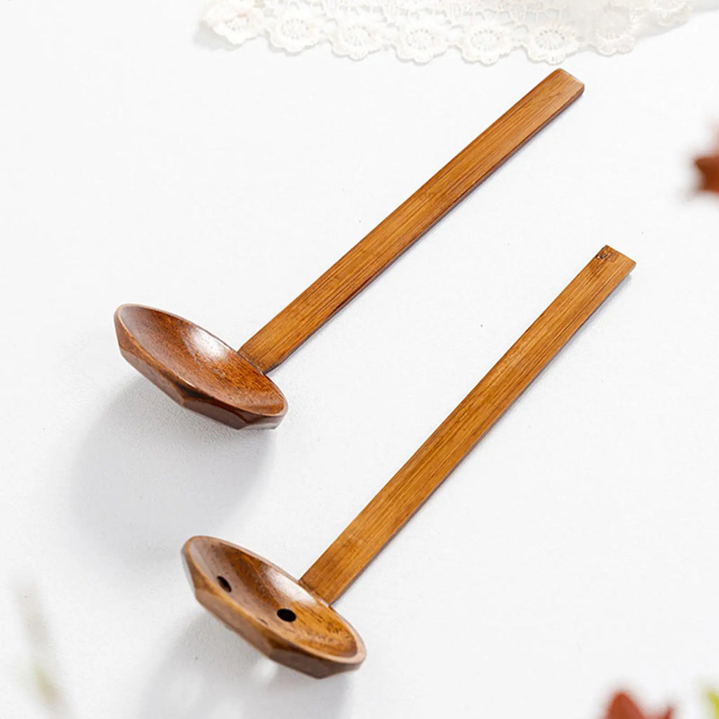 Wooden Ramen Spoons Japanese Long Handle Soup Serving Spoon Wooden Table Spoon Japanese Tasting Spoons for Home Cafe Hotel
