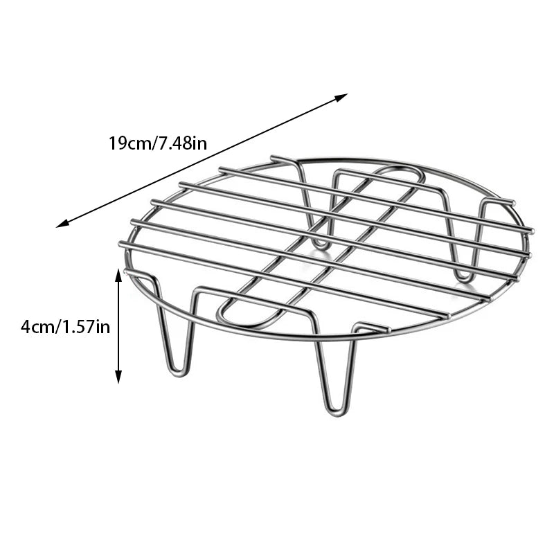 【S】Stainless Steel Cookware Steamer Rack Cooking Baking Pot Stand Airfryer Grill Food Accessories Kitchen Steaming Racks