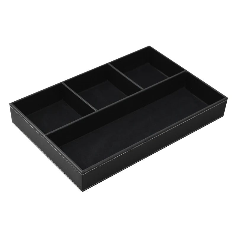 High-End Business Leather Office Supplies Set, Pen Holder, Desktop File Cabinet, Desktop Storage Box