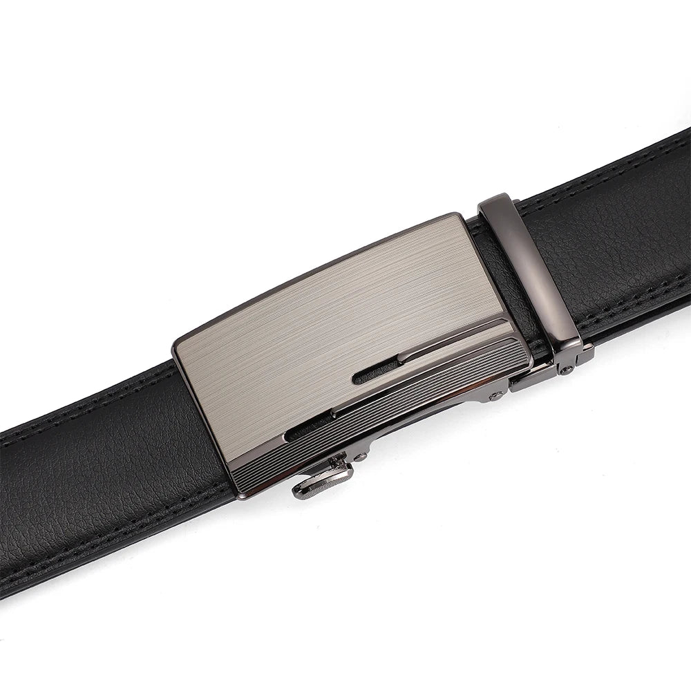 Business Dress Belt Men Soft Genuine Leather Automatic Buckle Trouser Belt  High-end Men Belt Great Gift for Men Waist Strap