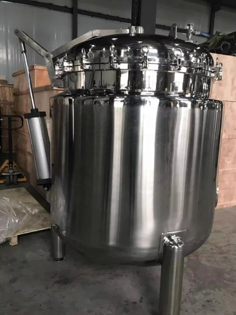 Customized Food Grade Stainless Steel Pressure Cooker Cooking Vessels 100liter with Pneumatic Device